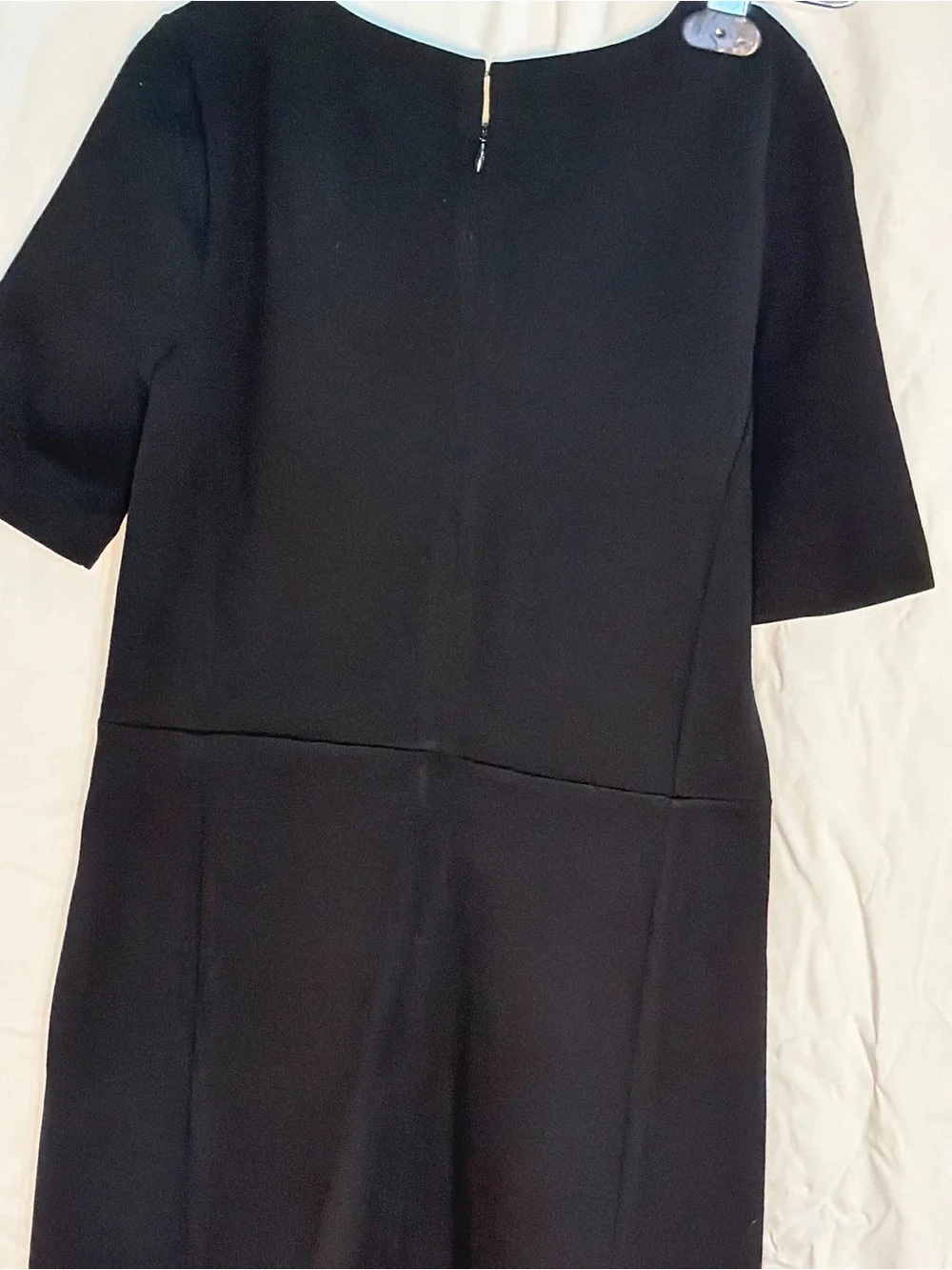 J. Crew Black Midi Sheath Dress with Short Sleeves - Picture 4 of 7